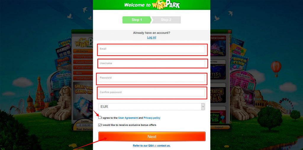 WinsPark-login